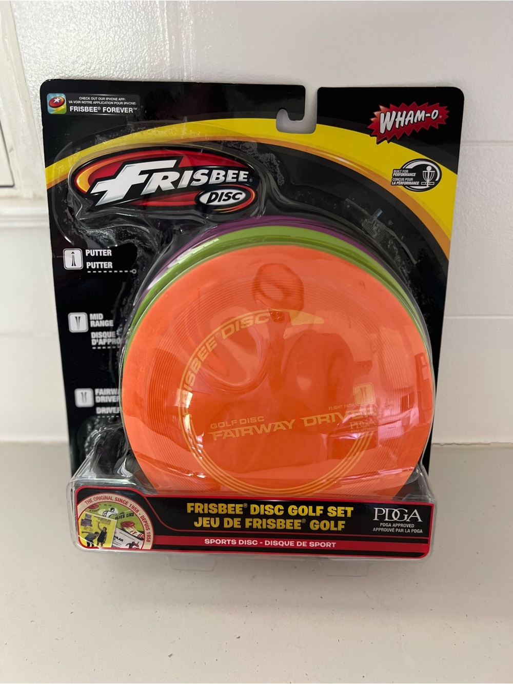 NWT Wham-O Frisbee Disc Golf 3 Disc Set Putter Mid Range Driver PDGA